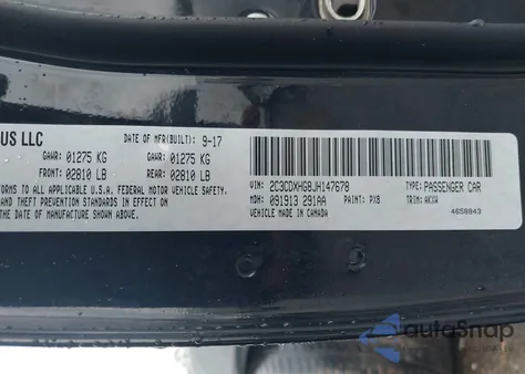 2018 Dodge Charger Sxt Plus Rwd z USA, uszkodzony, nr VIN 2C3CDXHG8JH147678